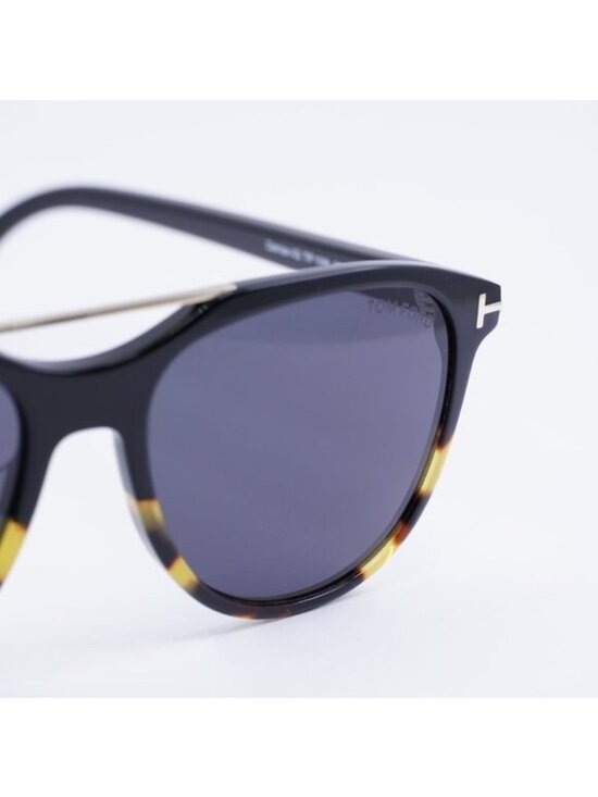 Tom Ford FT1098 05A Damian-02 Sunglasses Black Aviator Frame, Smoke Lenses main image 8